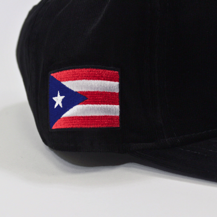 Corduroy/ Suede Hat - Puerto Rico (Black)
