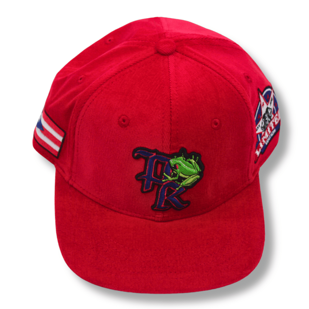 Corduroy/ Suede Hat - Puerto Rico (RED)