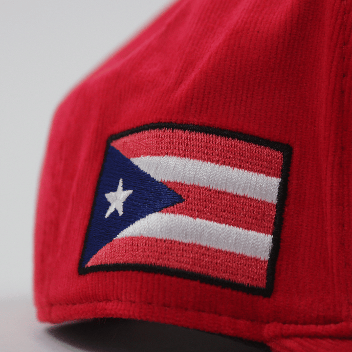 Corduroy/ Suede Hat - Puerto Rico (RED)