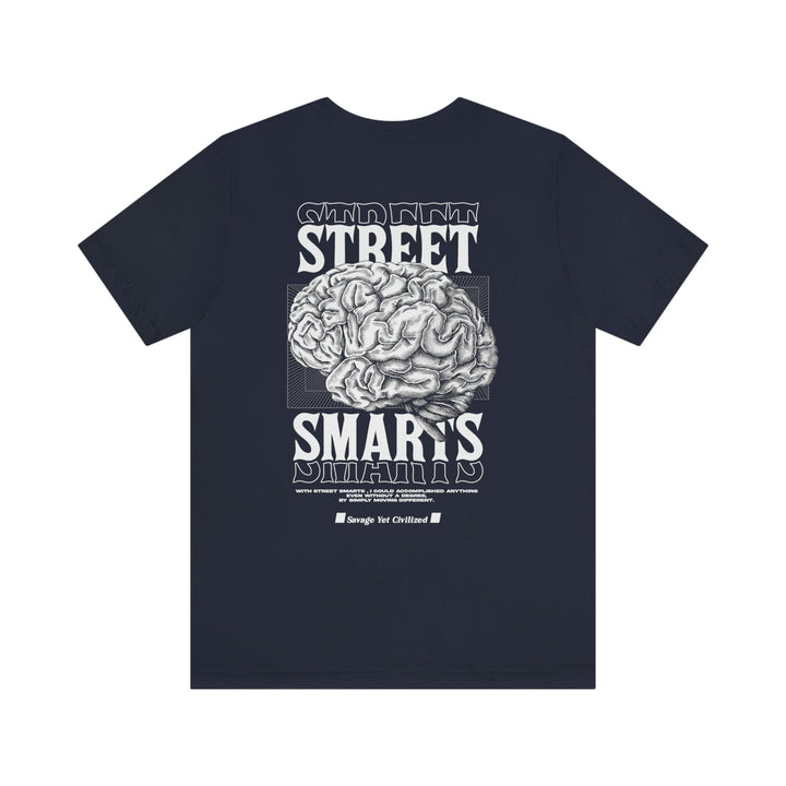 STREET SMARTS- Short Sleeve Tee (Navy blue)
