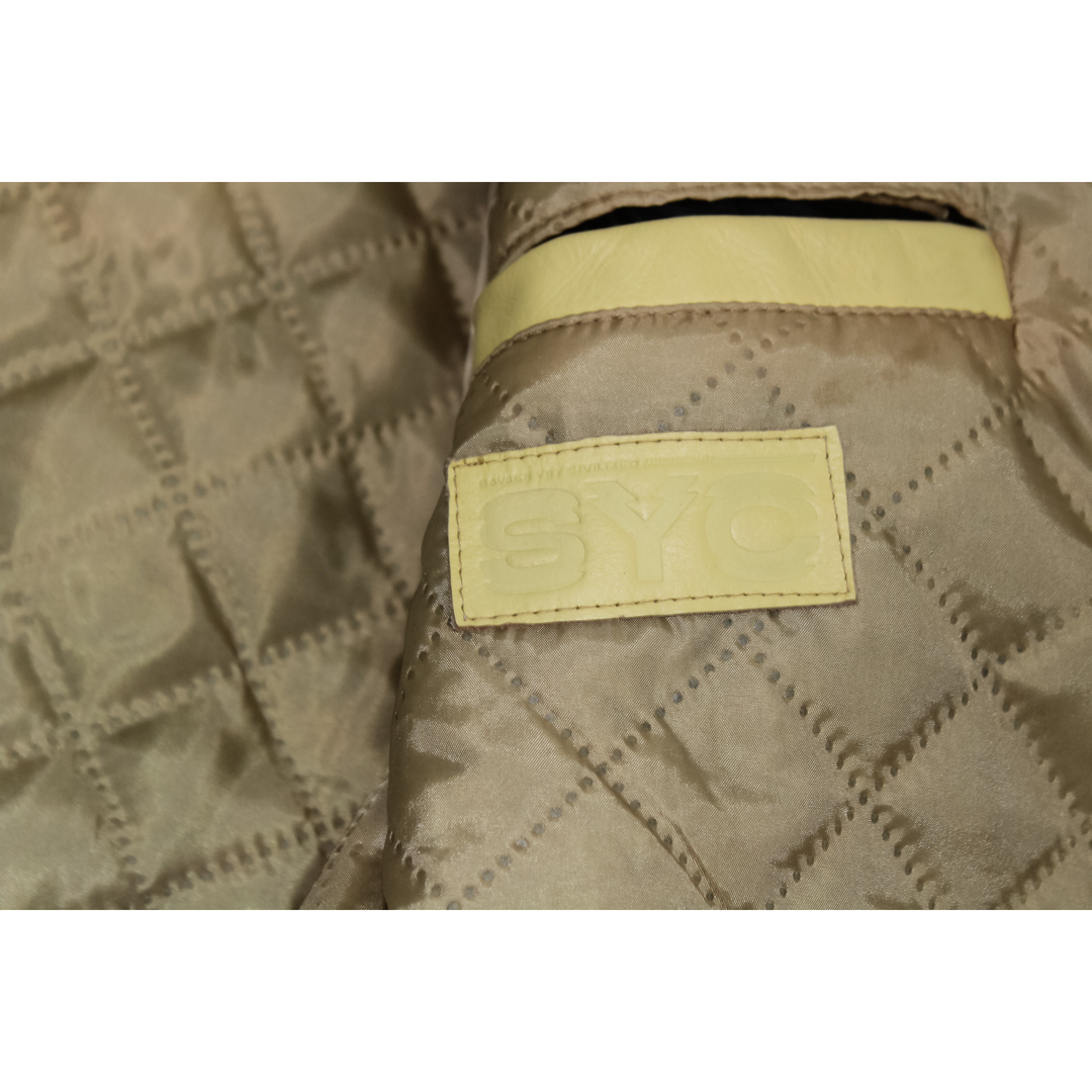 Luxury varsity jacket mens - "Cyan"