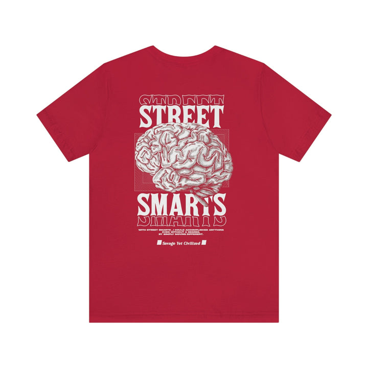 STREET SMARTS- Short Sleeve Tee (Red)